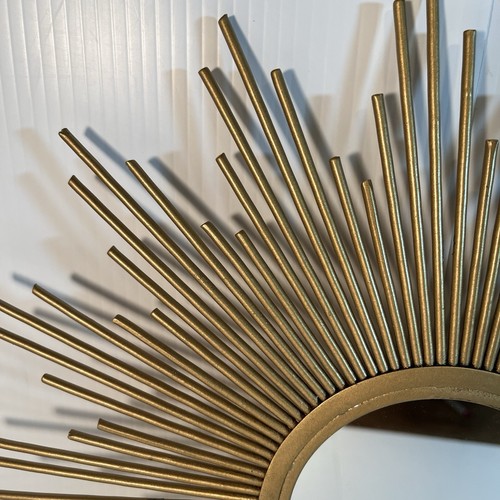 Atomic Gold Burst Sunburst Starburst Spiegel Wandbild 14" brüniertes Eisen - Bild 4 von 11