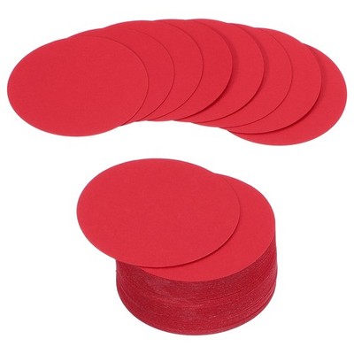 100 Sheet Circle Card Stock, 3'' Round Cutouts Paper for Crafts, Red