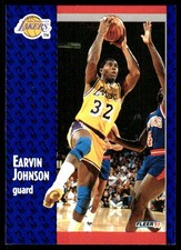 Magic Johnson 1991-92 Fleer #S-52 Lakers NBA READ FREE SHIPPING AutographDen