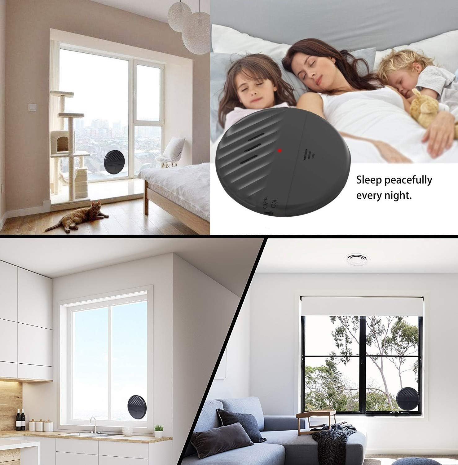 Window Glass Break Sensor Alarm, 3Pcs Ultra-Slim Anti-Theft Vibration Detector