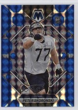 2023 Panini Mosaic Rookies Blue Mosaic Prizm 21/99 Peter Skoronski #355 1r9f