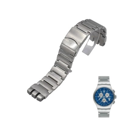 23mm Silver Color Steel Watch Bracelet For Swatch XL Irony The