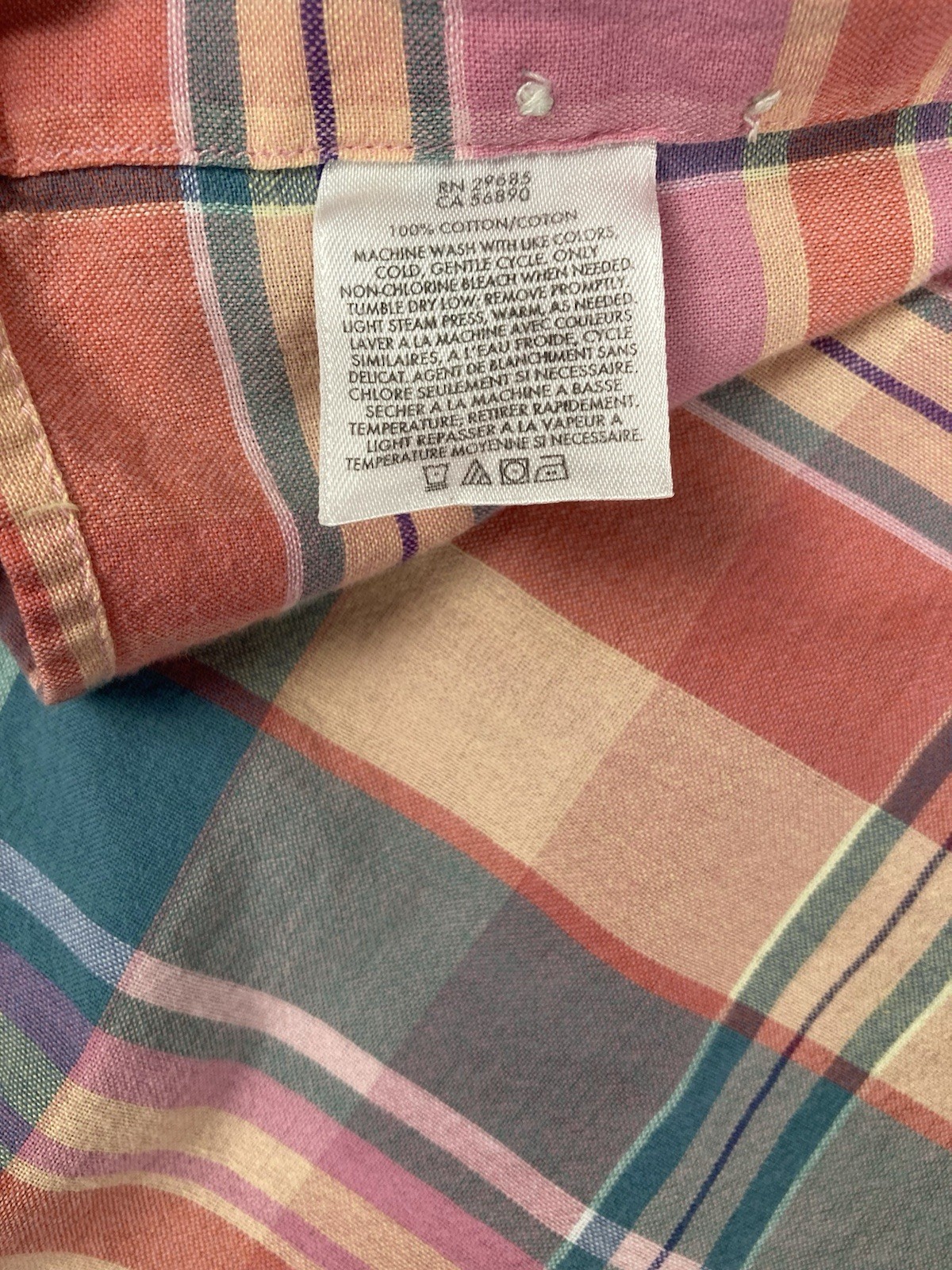 Pendleton Surf Madras Button Up Shirt Size Large … - image 6