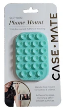 Case Mate Suction Phone Mount Permanent Adhesive Backing New Teal Mint