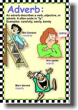 Adverb - Language Arts Writing English POSTER