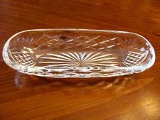 BEAUTIFUL SIGNED 'TIPPERARY' IRISH CUT CRYSTAL OBLONG CONDIMENT RELISH NUT DISH 