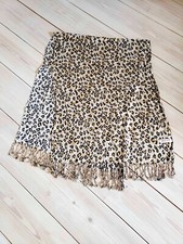 Pashmina Leopard Print Silk Scarf