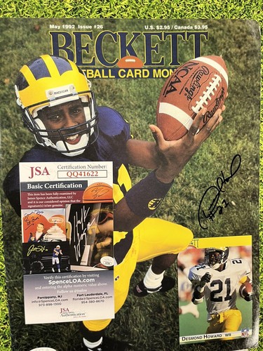 Desmond Howard Signed Magazine Beckett Auto JSA Michigan Wolverines - Picture 5 of 5