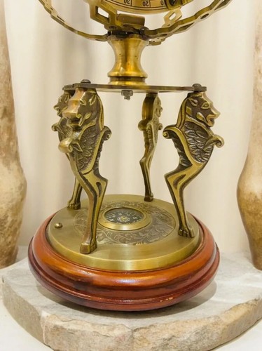 Massive Messing Armillare 18" Kugel Vintage Maritim Astrolabium Globus Maritim Dekor - Bild 2 von 9