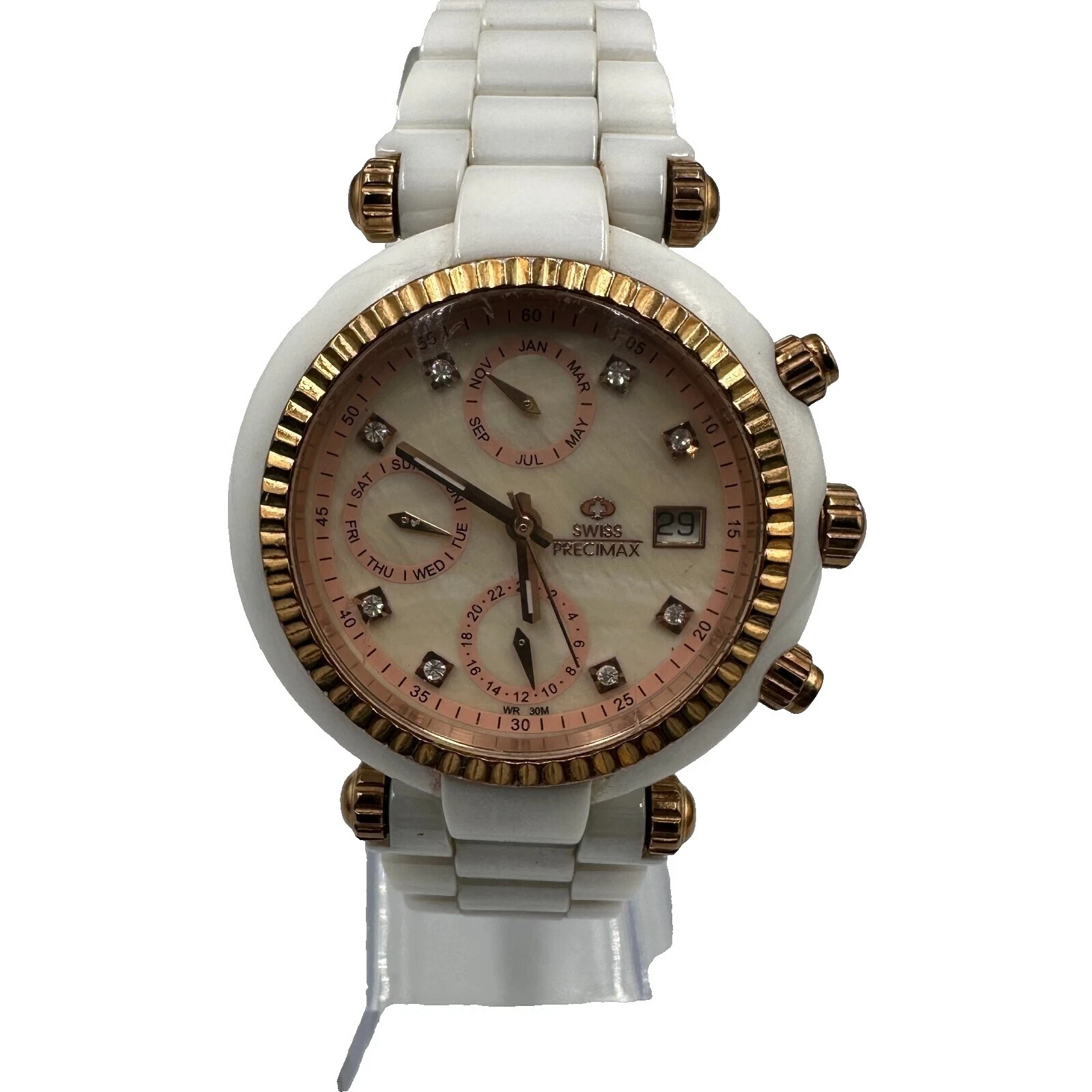 Precimax Analog Ceramic Band Wristwatches