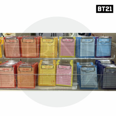 BTS BT21 Official Authentic Goods Clip Board & Memo Pad SET Sitting Ver 84x110mm