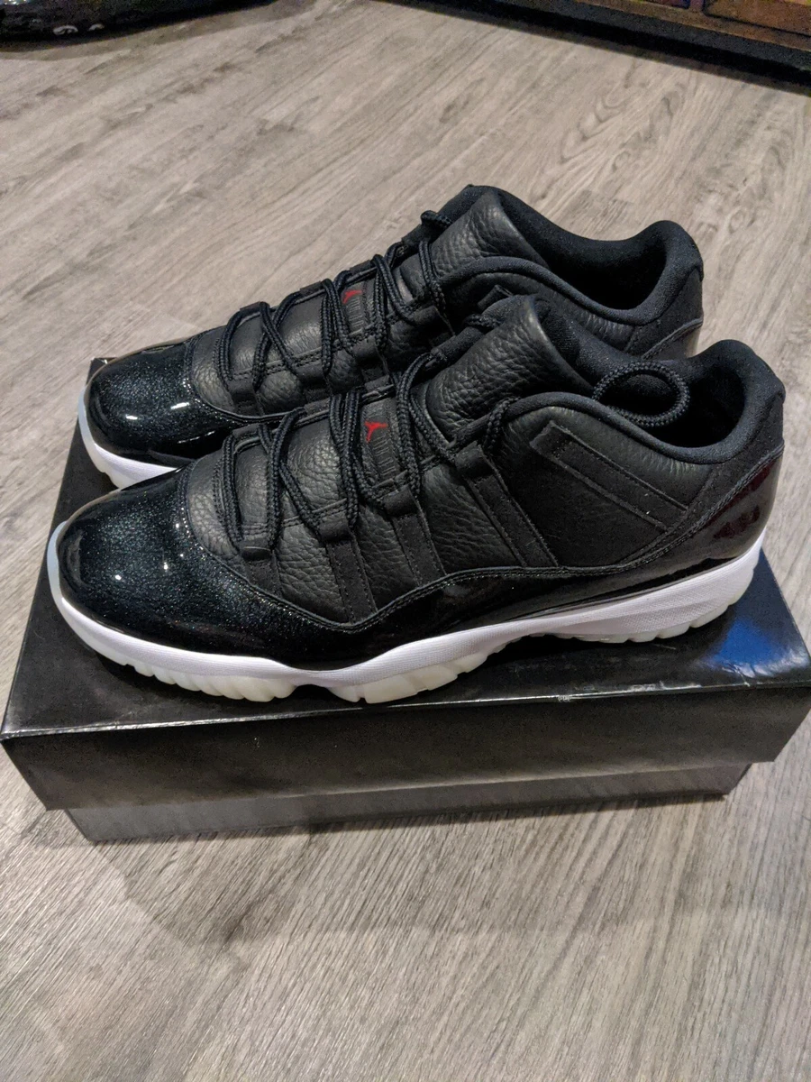 Jordan low top cheap 11 black and red