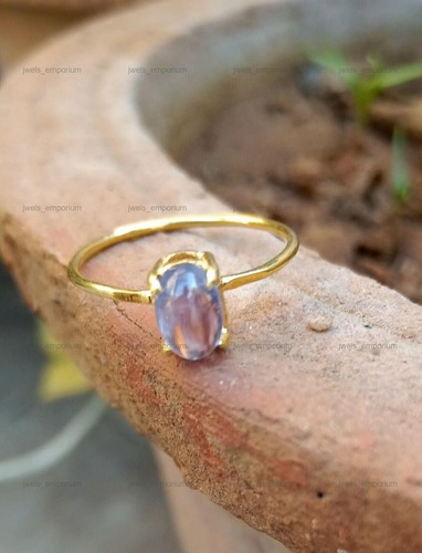 Natürlicher ovaler Tansanit Ring 925 Sterling Silber Solitärring Muttertag Geschenk - Bild 4 von 9
