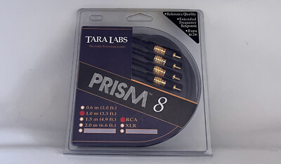 TARA LABS, NOS PRISM 8 AUDIO INTERCONNECT CABLES, 1 METER, RCA, NEW OLD STOCK