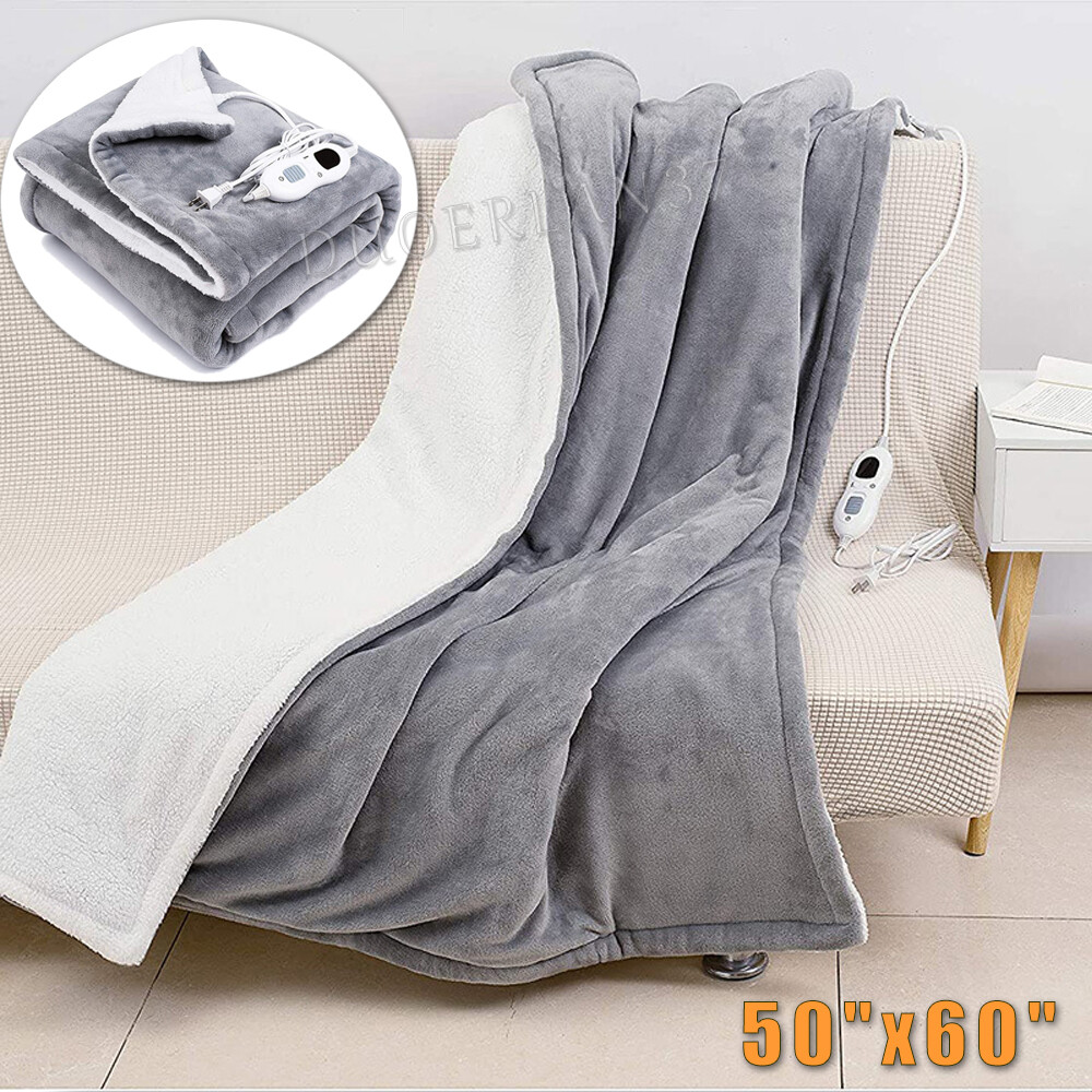 Electric Heated Throw Blanket 50u0026#039;u0026#039;x60u0026#039;u0026#039; - 6 Heat  Settings, Machine Washable | eBay