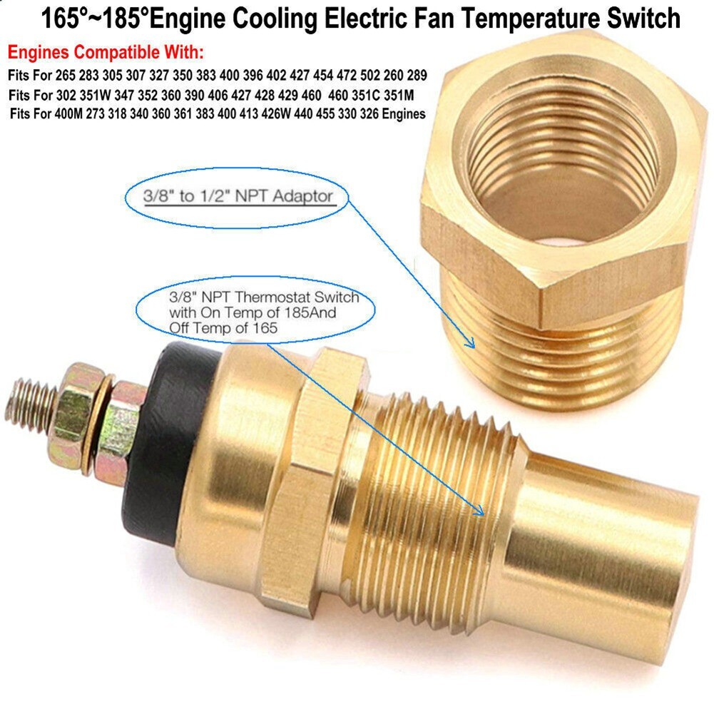 Electric Fan Temperature Switch with Perfect Compatibility for OEM