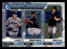 2021 Bowman Talent Pipeline #TP-MIA Edward Cabrera / JJ Bleday / Tommy Eveld