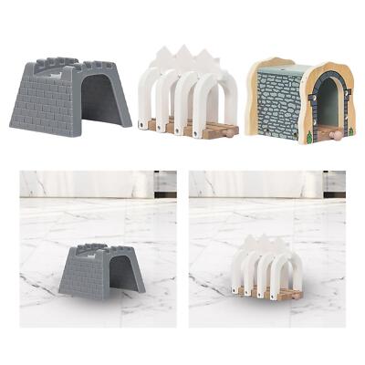 DIY Zug Tunnel Kunst Handwerk Miniaturen Figuren für Eisenbahn Spielzeug Jungen Kinder