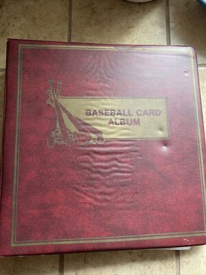 baseball card album binder Performore Hand-Stitched 2-Inch Binder, Red Stitching Baseball Card Collector with 9-Pocket Sleeves for Sports Trading Whether youre organizing vintage cards Baseball Card Binder style #2