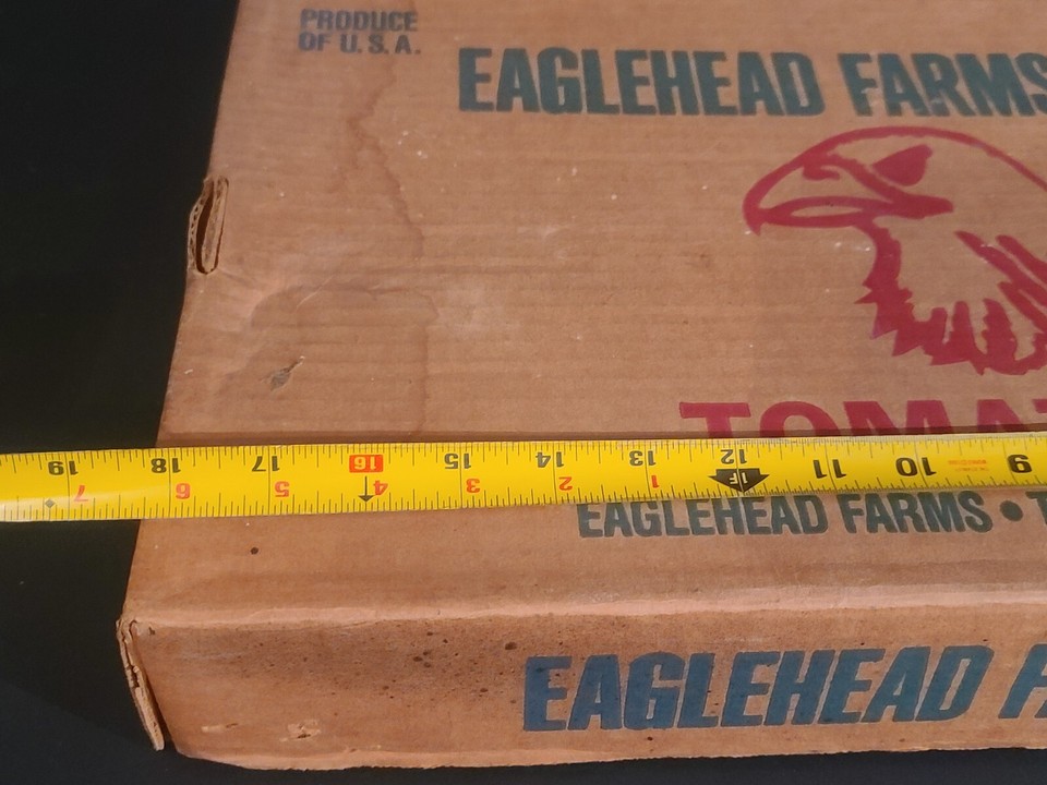 Vintage Eaglehead Farms Tifton GA Cardboard Tomato Box Top Advertising