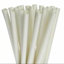 All White Party Drinking 100% Eco Biodegradable Compostable Paper Straws