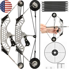 7.9" 8.7" Mini Compound Bow Arrows Set Kid Archery Target Shooting Children Gift