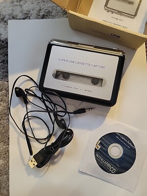 Pocket USB Cassette Capture Tape to MP3 Converter Audio Connector Player Walkman