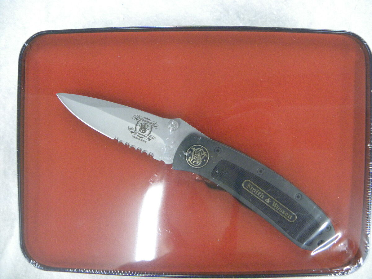 S&W Smith & Wesson 150th Anniversary Golden Issue Knife | eBay S&W Smith & Wesson 150th Anniversary Golden Issue Knife | eBay