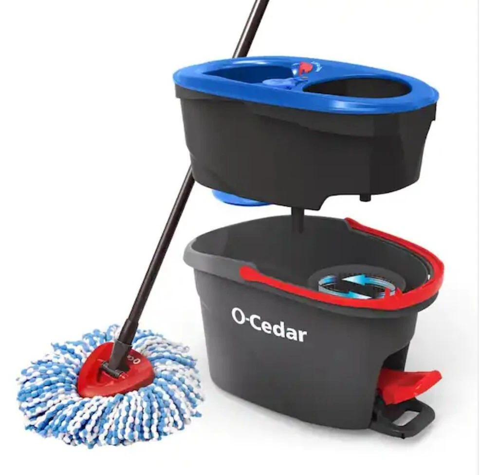 BRAND NEW O-Cedar Easy Wring Rinse Clean Microfiber Spin Mop Bucket System