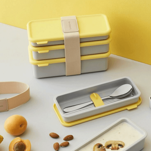 LocknLock DOSILOCK Starter Pack 4 Containers Lunch Box-Spoon,Chopsticks Included - Picture 11 of 11