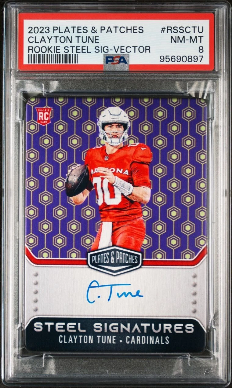 Clayton Tune Panini Plates & Patches Rookie Steel Signatures #RSSCTU Vector