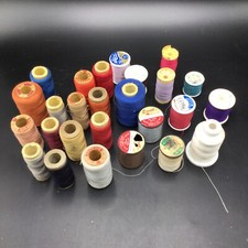 Lot of 26 Spools of Punch Needle Embroidery Yarn, Thread- Some New, Some Used