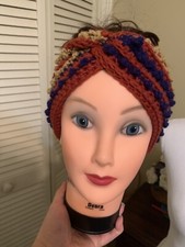 New Hand-crocheted Headband With Loop With 100 Acrylic Yarn