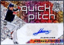 2021 Panini Mosaic ANDRES GIMENEZ Quick Pitch Auto Rookie