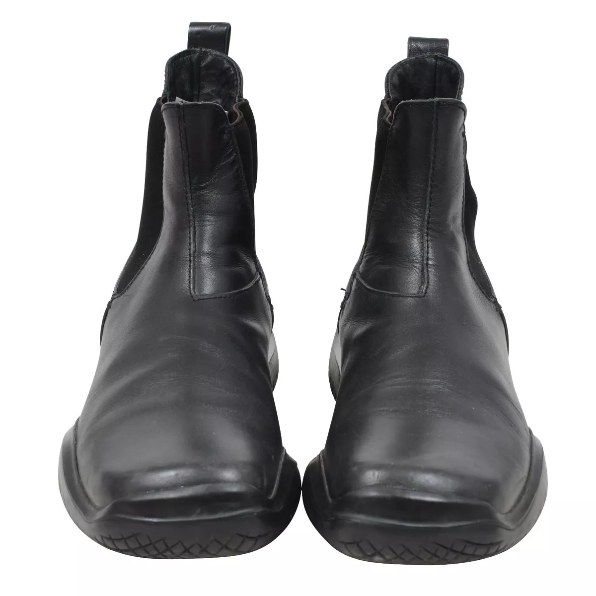 Prada Black LV Faux Leather Men's Boot Shoes