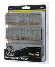 Woodland Scenics A3005 Privacy Fence - O Scale NEW