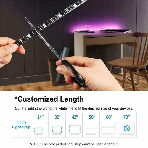 5050 RGB 5V USB TV Back Light LED Strip Lights Color Changing with 24Key Remote - Picture 10 of 22