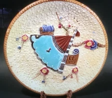 Beautiful Antique Majolica Fan Dish c.1800's England Fielding