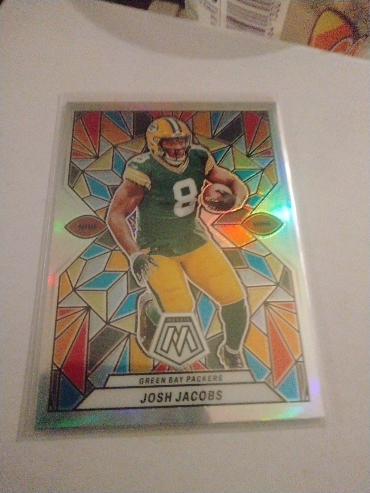 2024 Mosaic Josh Jacobs Stained Glass Case Hit SSP SG-5
