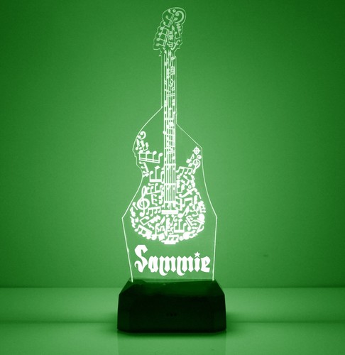 Electric Guitar, Engraved LED Night Light,16 Colors with Remote, Musician Lamp - Picture 4 of 9