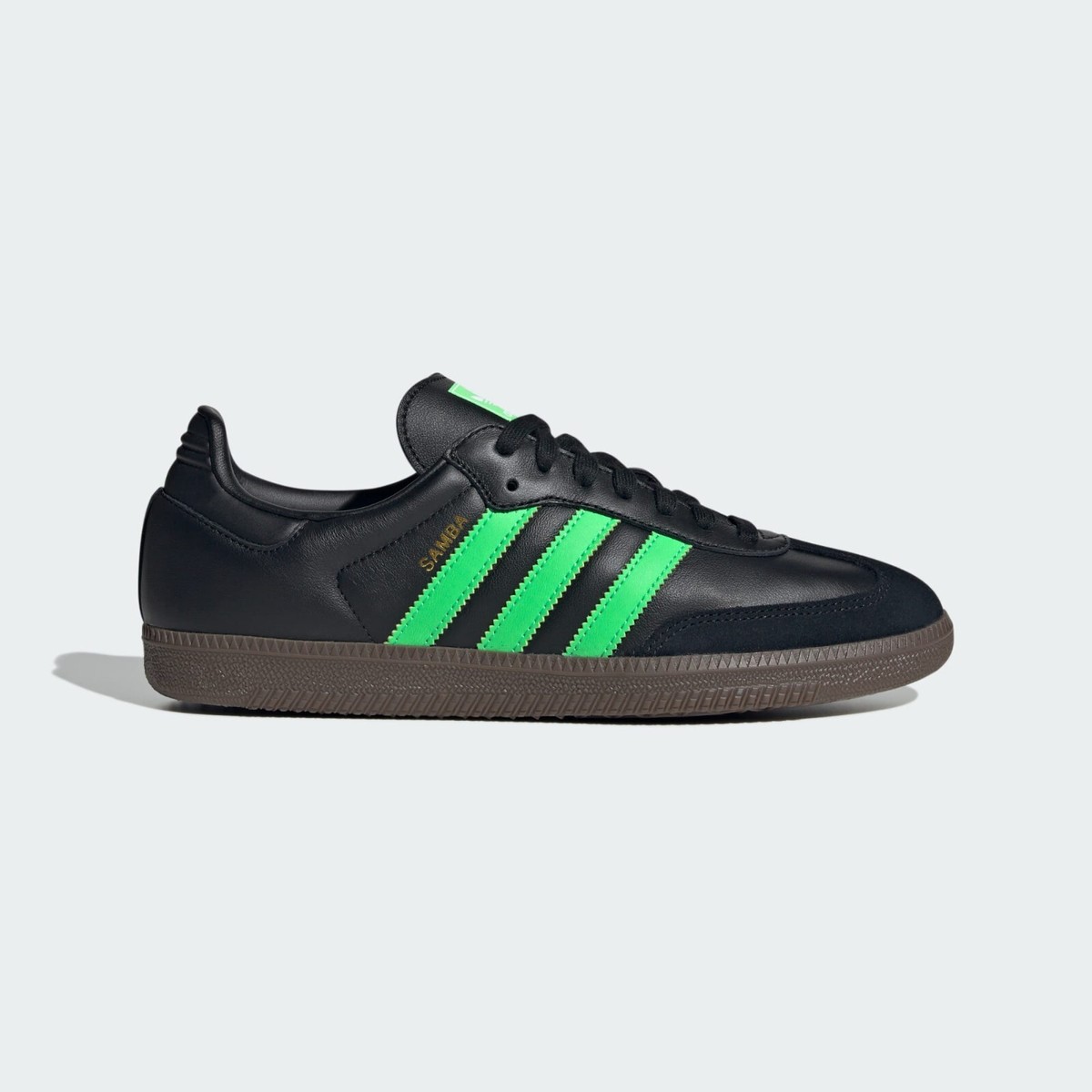 adidas Originals Samba OG Core Black Screaming Green JR0911 Men's