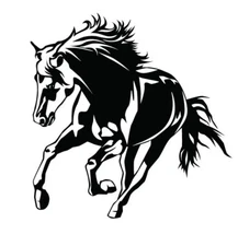 Horse Stallion Galloping #1, 4-21" Outdoor Die Cut Vinyl Decal Sticker