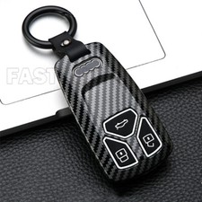 Custodia portachiavi carbonio ABS silicone portachiavi accessori per Audi A4 A5 Q5 Q7 S4