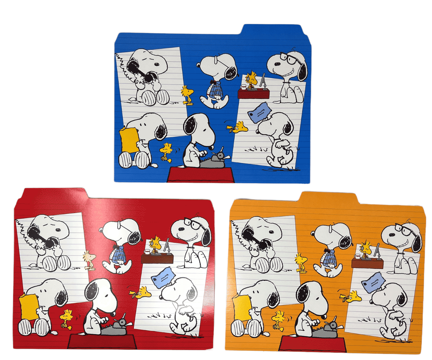 Peanuts Snoopy and Woodstock File Folders 1/3 Cut Tab, 3Pack eBay