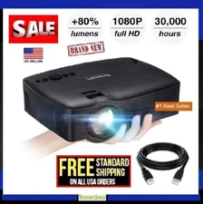 Oregon Scientific Full HD Mini LED Projector Home Cinema Movie 1080p USB HDMI