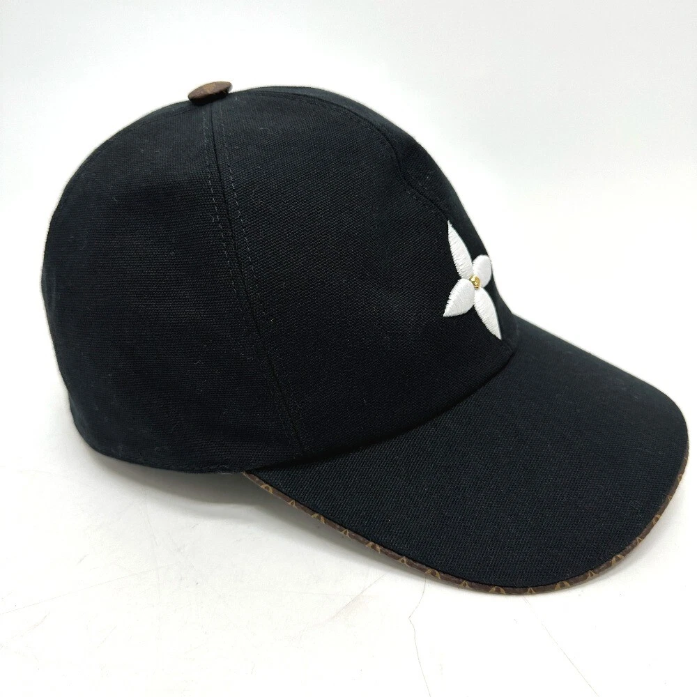 LOUIS VUITTON（LV） Cappellino LOUIS VUITTON M76947 gioco ricamo floreale cotone seta marrone
