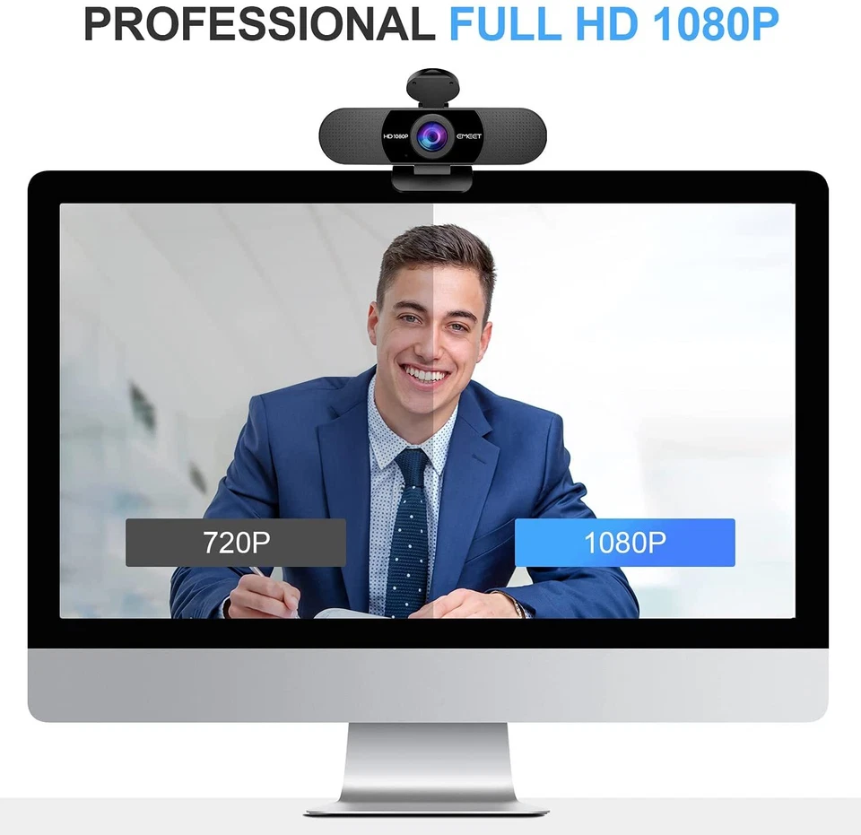 1080P HD Webcam USB Bluetooth altoparlante conferenza altoparlante con microfono - Immagine 2 di 4