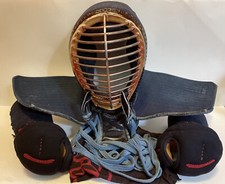 Japanese Kendo Face Mask Helmet Maruyama Bogu Stitch Martial Armor Protector