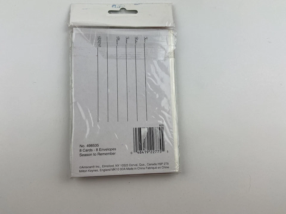 Lot Of 6 Season to Remember Green Holly Christmas Holiday Party Invitations - Image 3 of 4