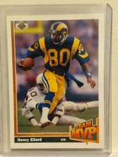Upper Deck 1991 Henry Ellard Jim Everett #30 Los Angeles Rams Team MVP NFL Card